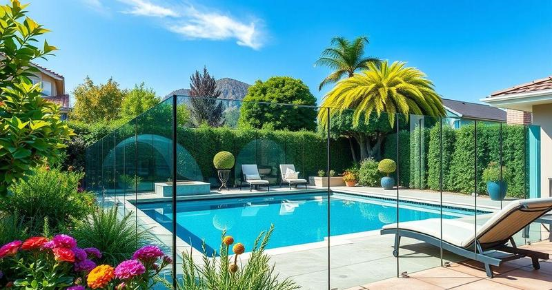 Guarda corpo de vidro para piscina
